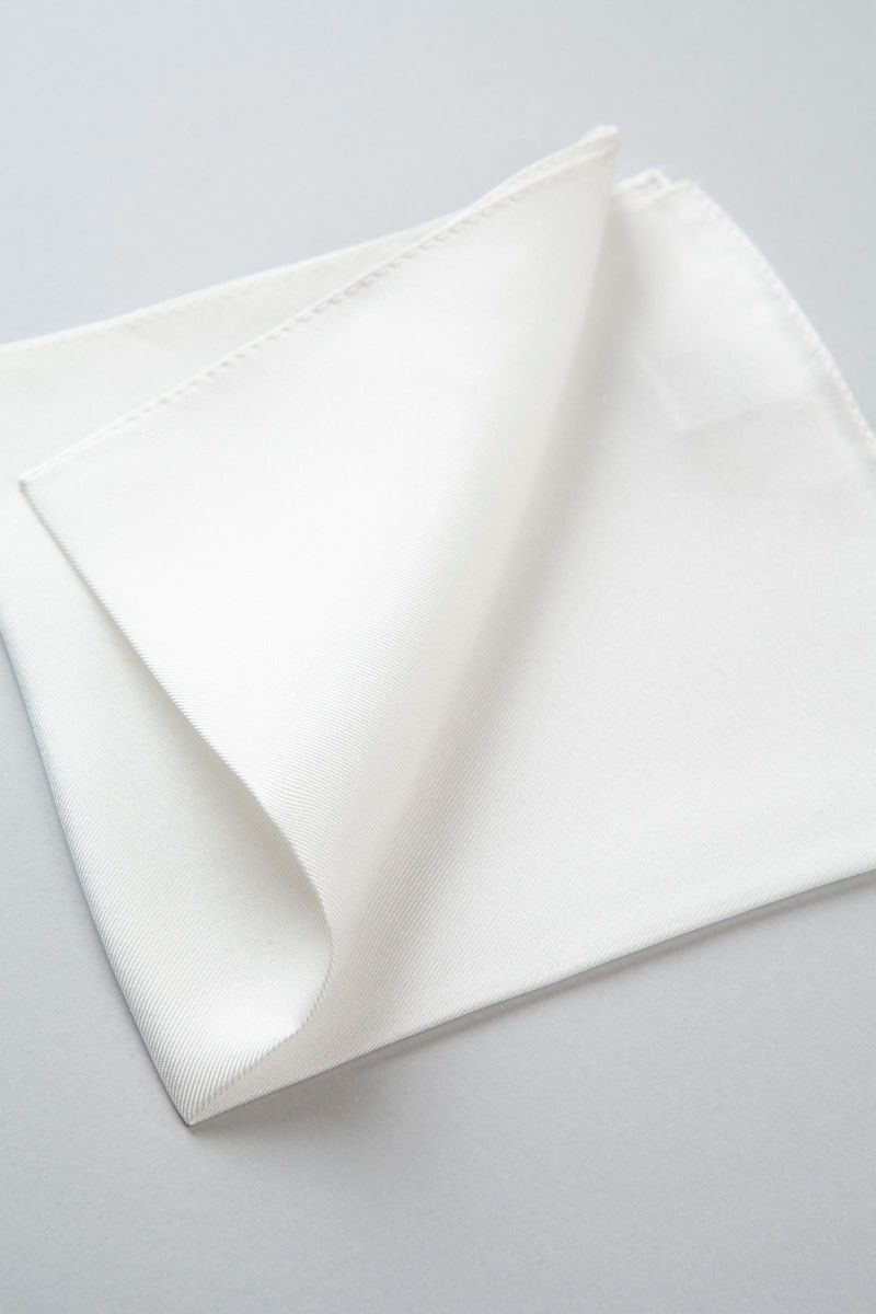 Pochette bianca seta unita-Angelico