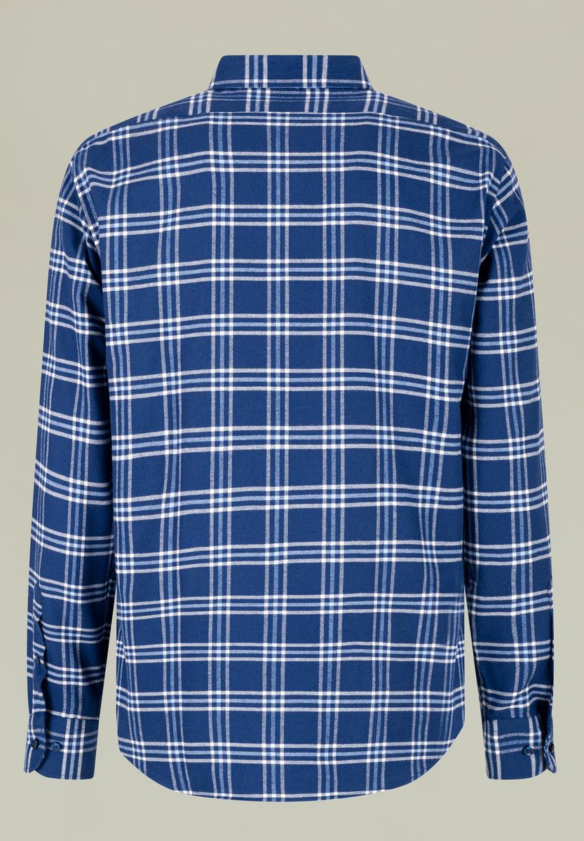 Camicia flanella scozzese bluette-azzurra