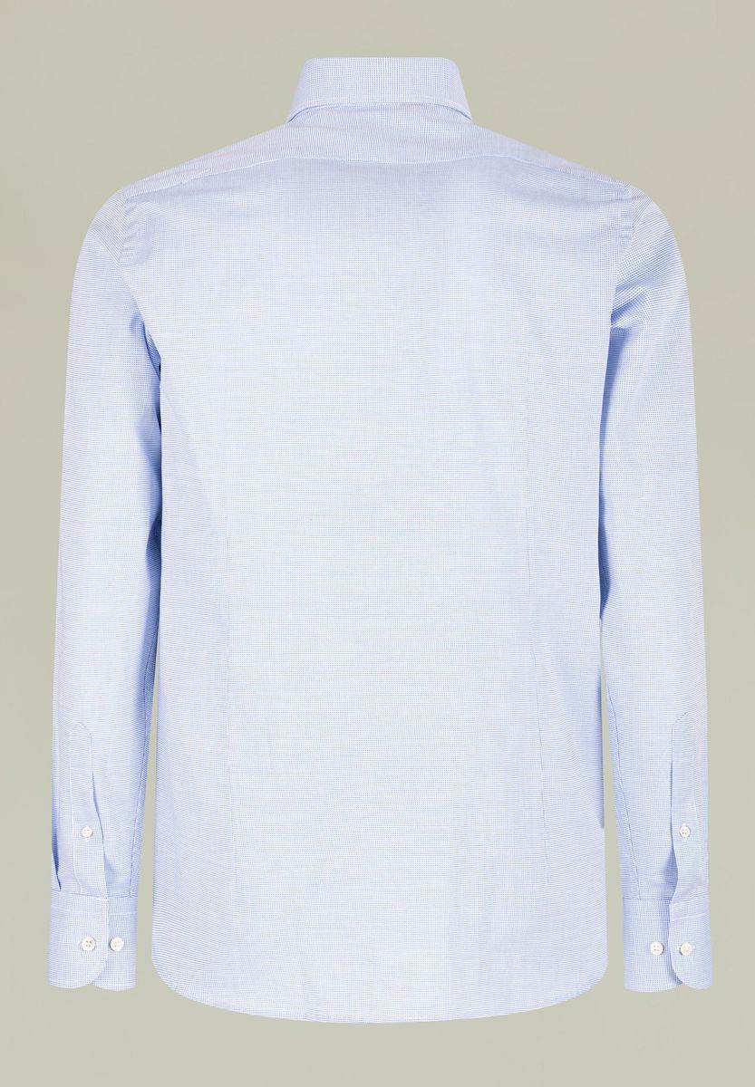 Camicia azzurra micro-armatura slim