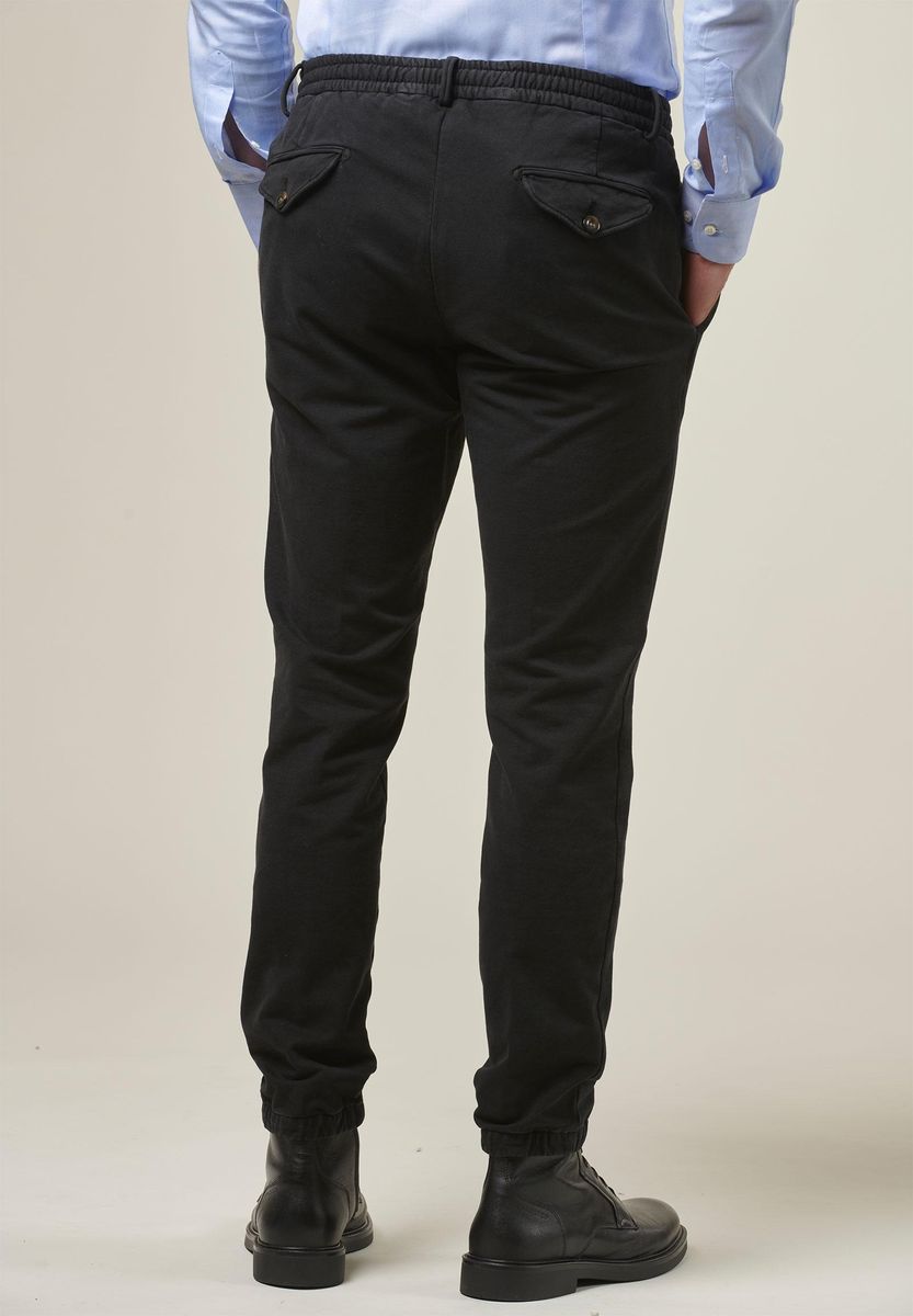 Pantalone nero coulisse fondo elastico slim