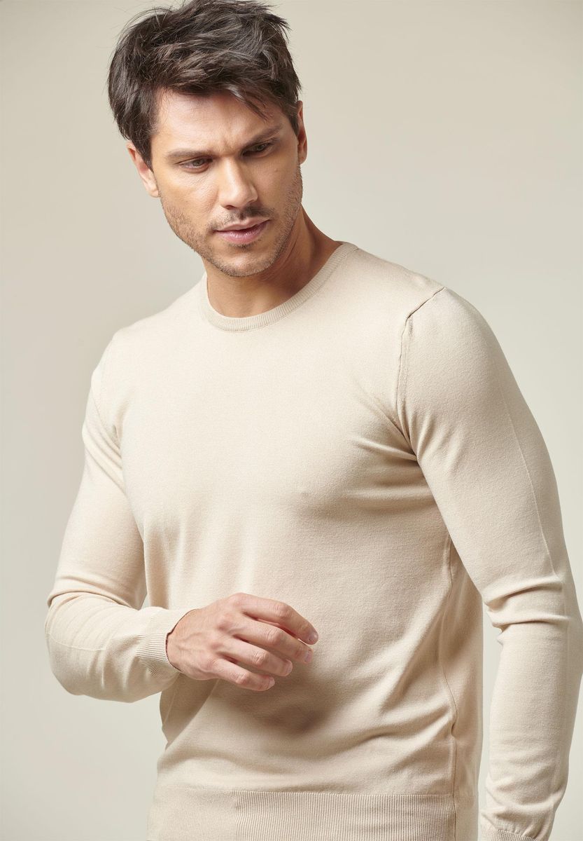 Pullover gesso elasticizzato viscosa