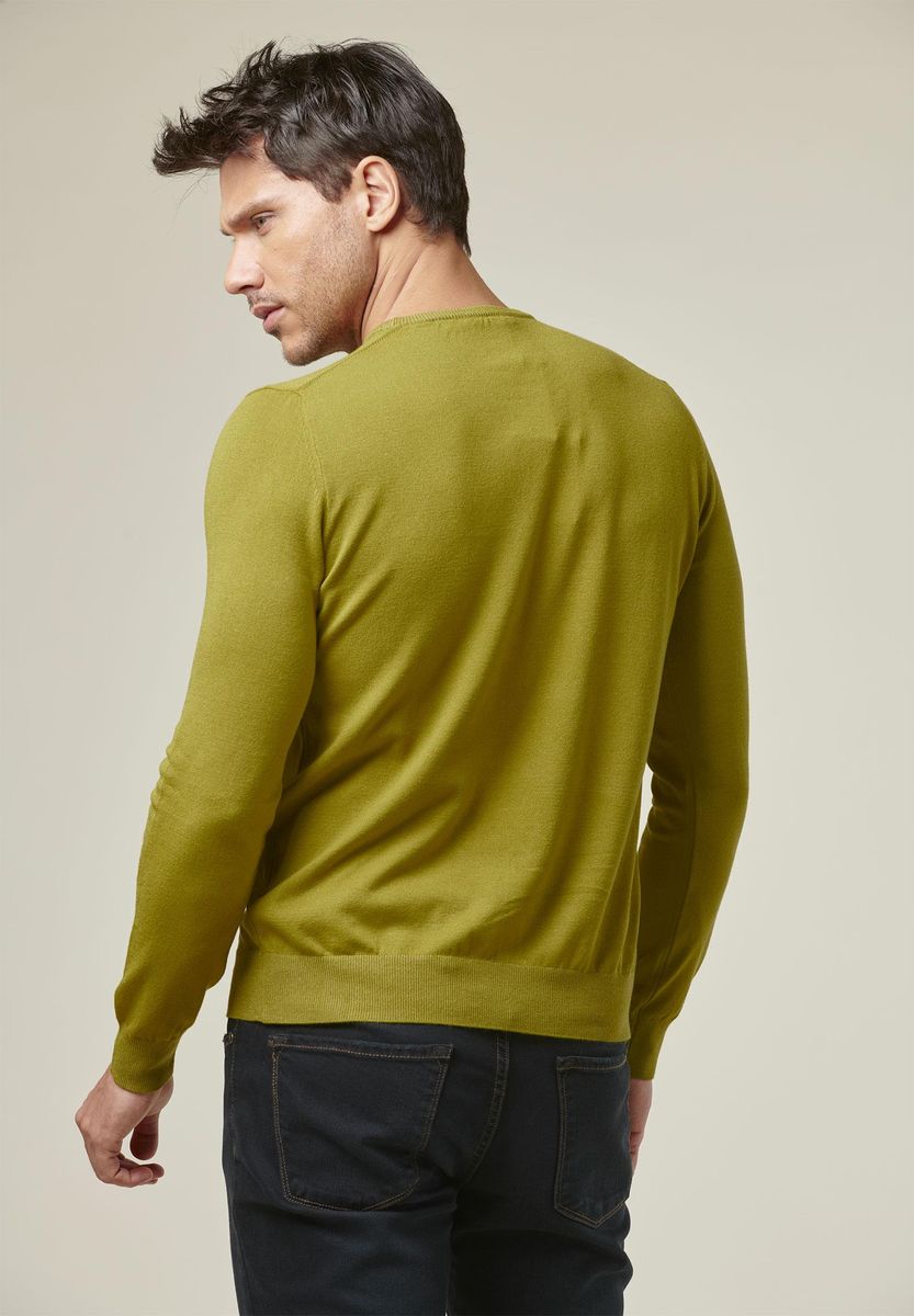 Pullover verde lime elasticizzato viscosa