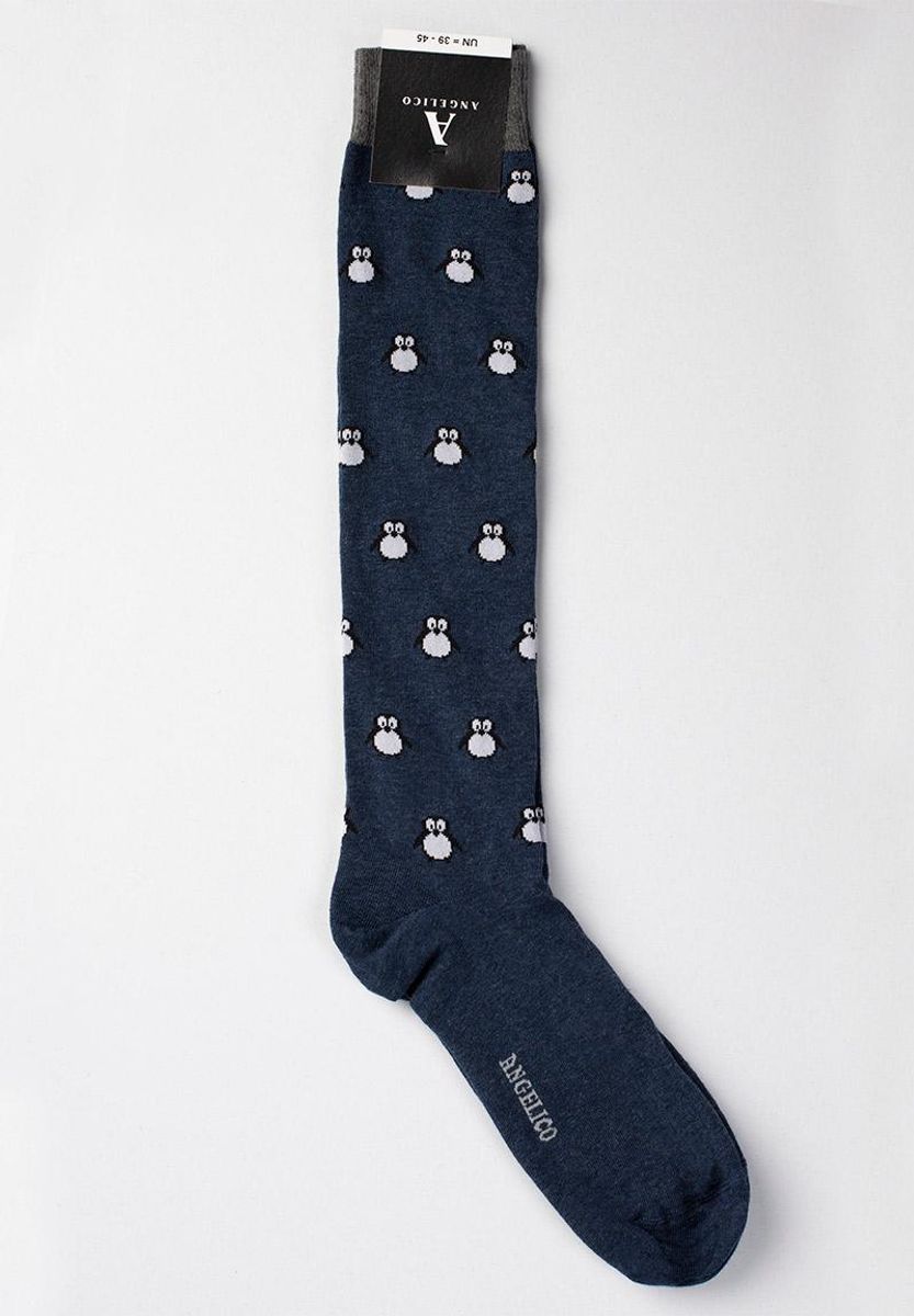Calza jeans pinguini cotone stretch