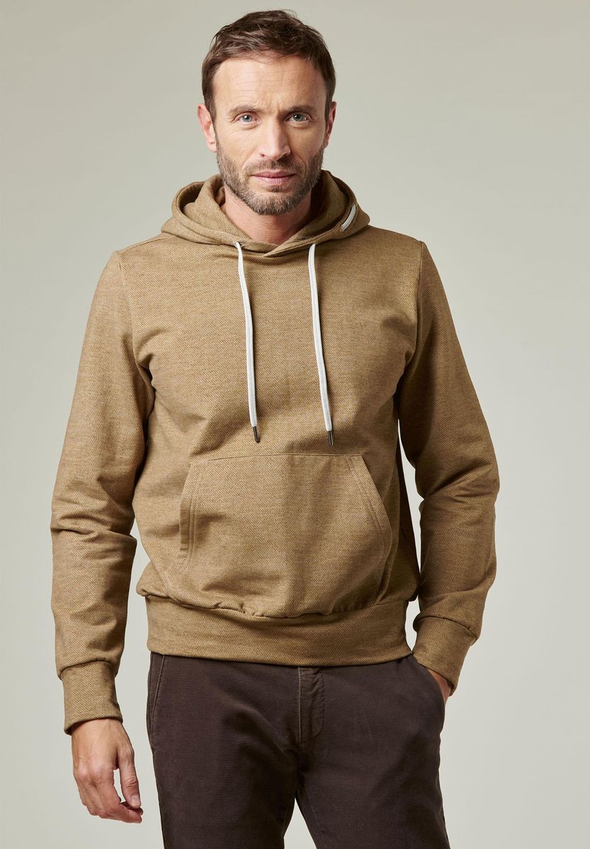 Rostfarbenes Kapuzen-Beutel-Sweatshirt Angelico 1