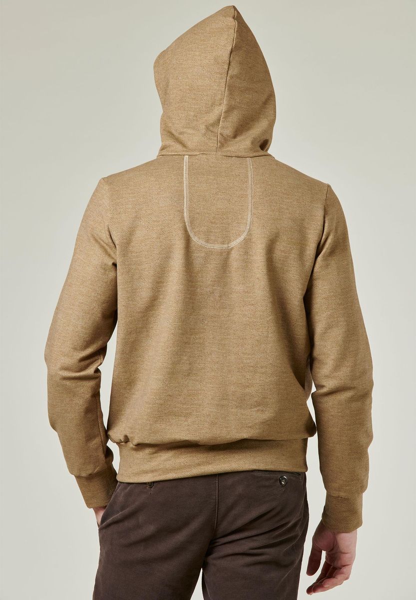 Rostfarbenes Kapuzen-Beutel-Sweatshirt Angelico 3