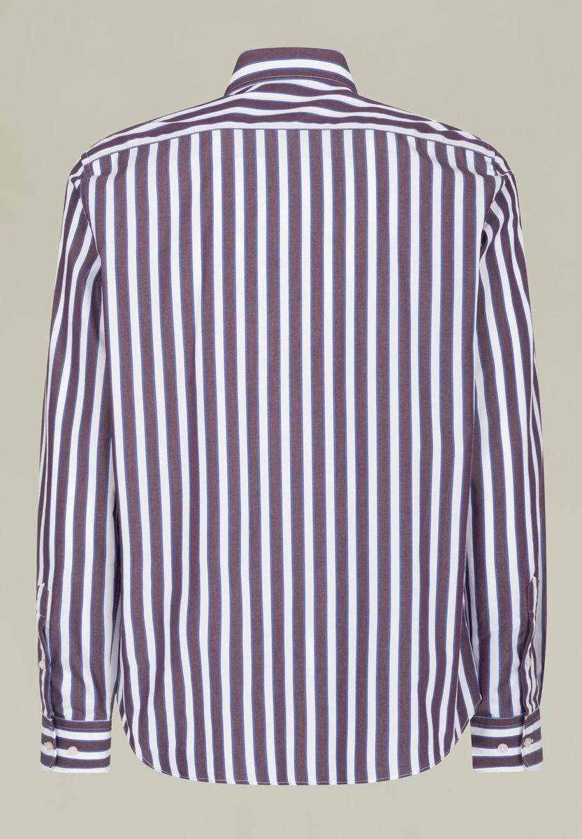 Camicia prugna-bianca rigata larga BD Angelico 3