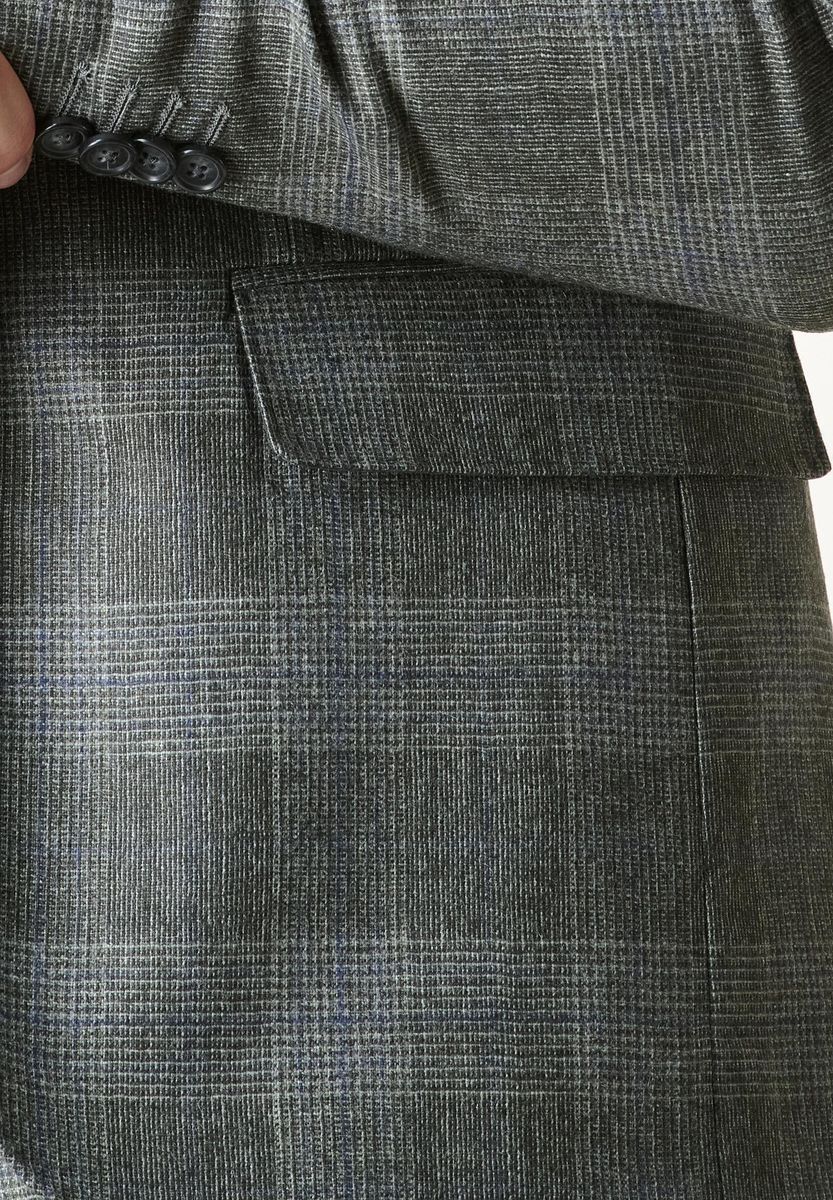 Giacca verde-grigio Galles Flanella stretch custom