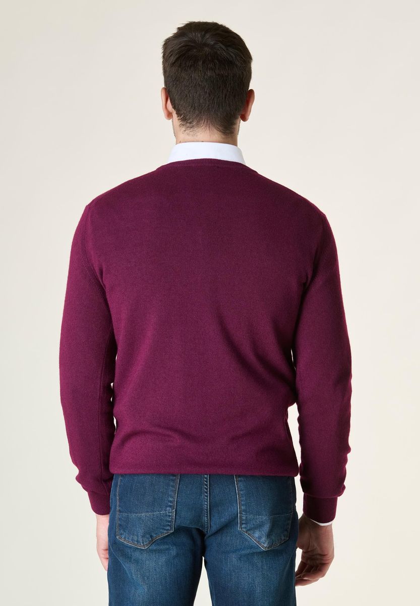Girocollo melanzana mano-cashmere