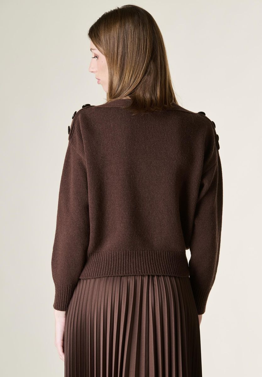 Maglia moro bottoni spalle Marella