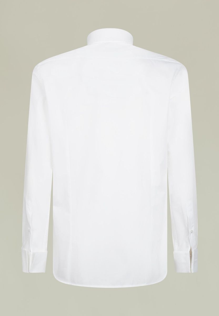 Angelico - Camicia bianca diplomatica polso doppio gemelli slim - 3