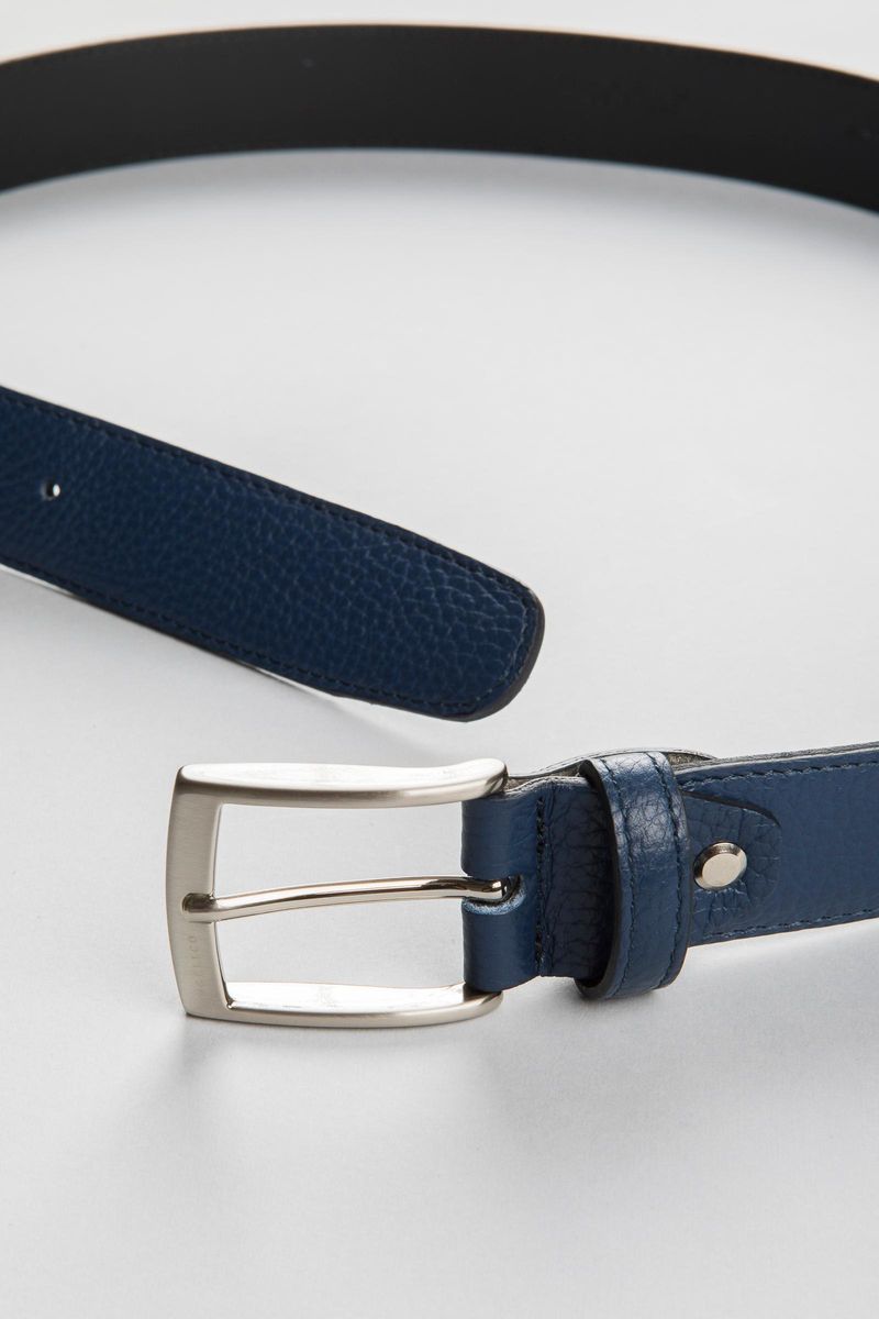 Cintura blu pelle alce