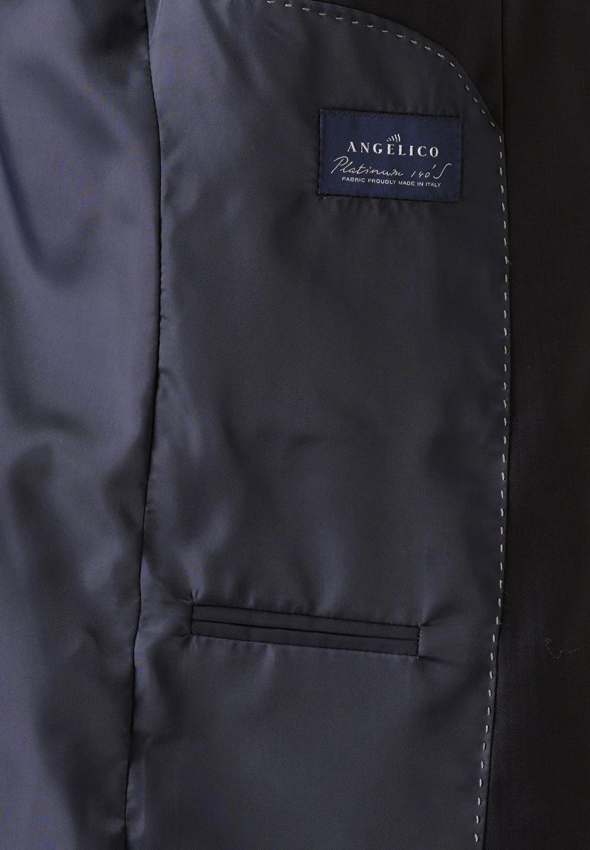 Abito blu 140s rigato LUNGO