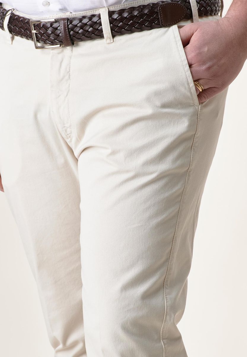 Pantalone gesso gabardina tc comfort-Angelico