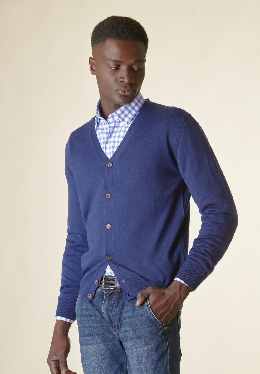 Cardigan avio bottoni merino Lana Gatto Angelico 1
