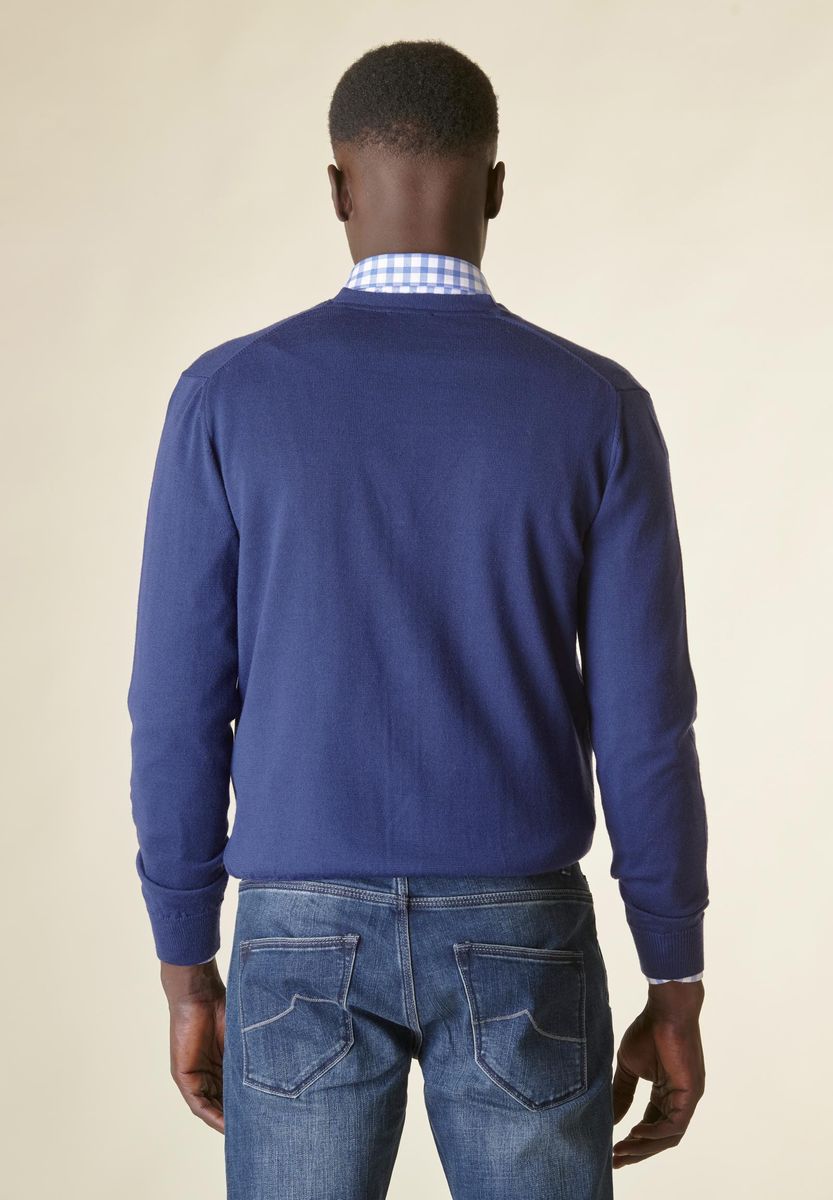 Cardigan avio bottoni merino Lana Gatto