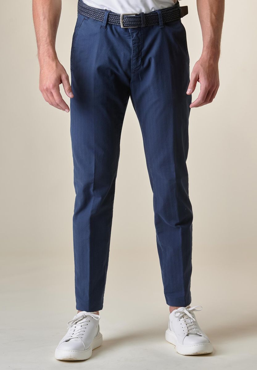 Angelico - Pantalone blu chiaro cotone resca tc slim - 1