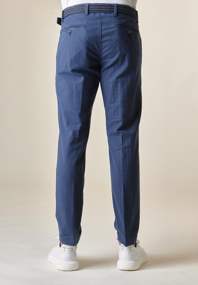 Angelico - Pantalone blu chiaro cotone resca tc slim - 3