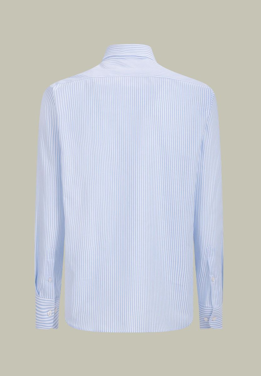 Angelico - Camicia azzurro-bianca riga bacchettata - 3