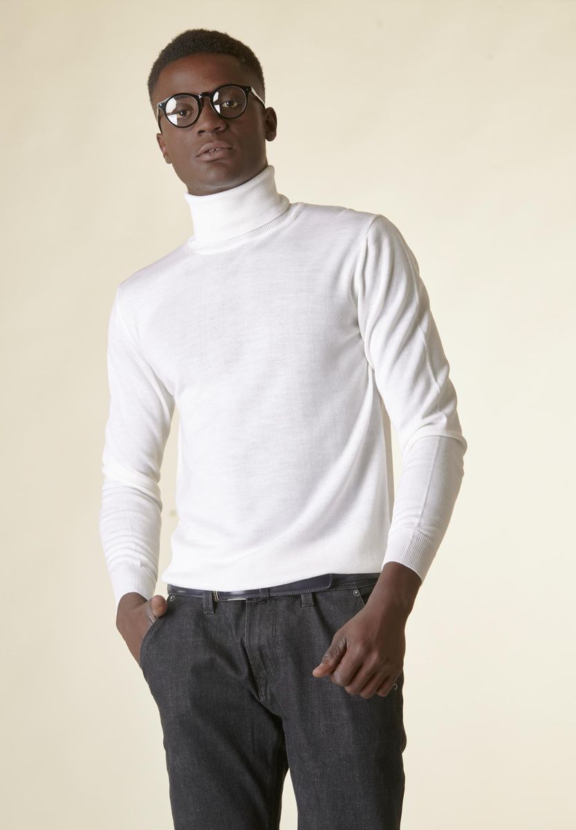 Dolcevita bianco merino Lana Gatto Angelico 1