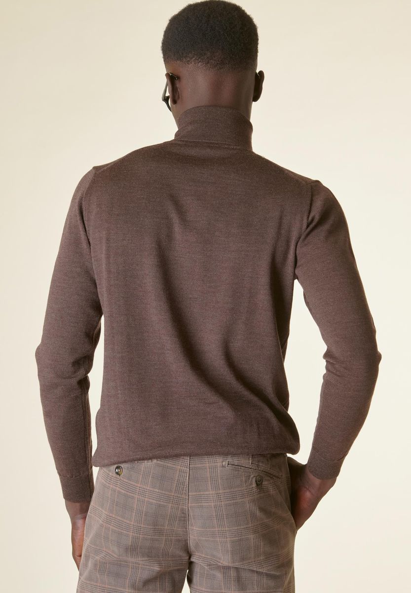 Dolcevita marrone merino Lana Gatto