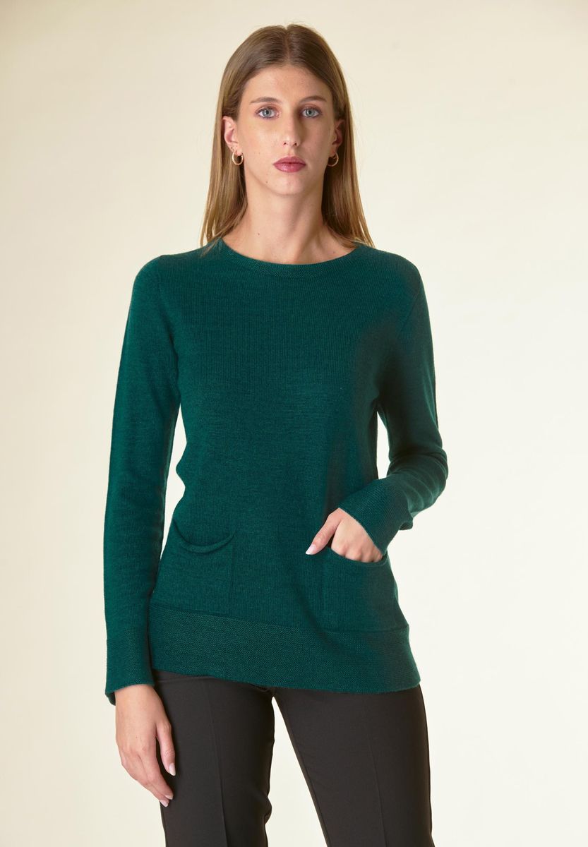 Maglia verdone taschini inseriti-Angelico