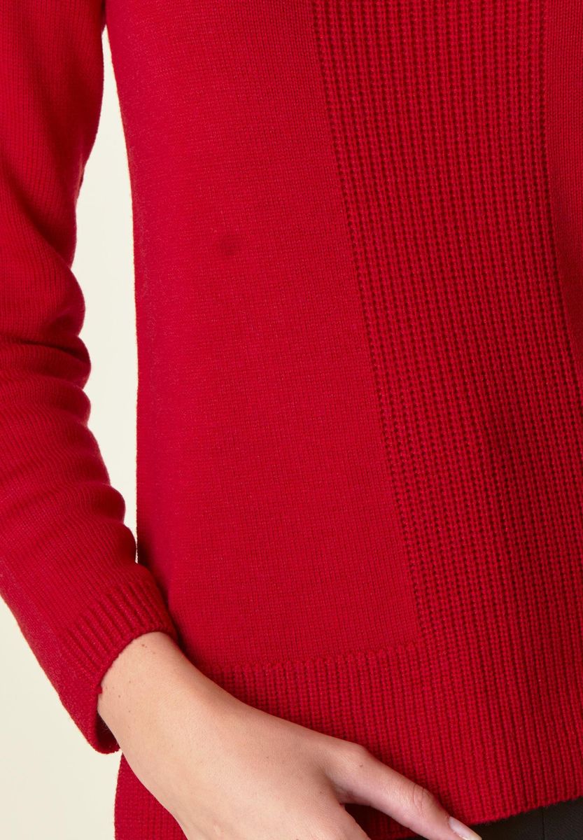 Maglia rossa motivo centrale costa Lana-Gatto