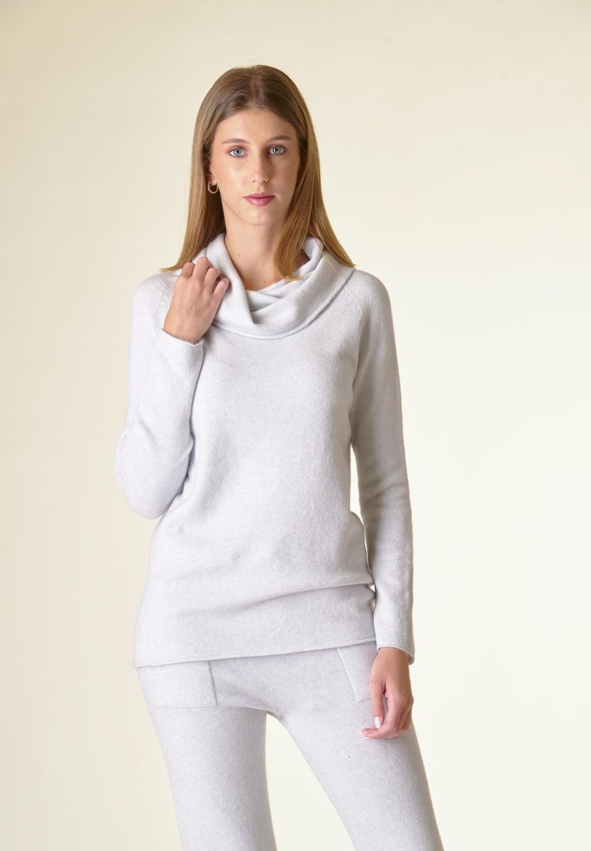 Maglia perla collo anello viscosa soft