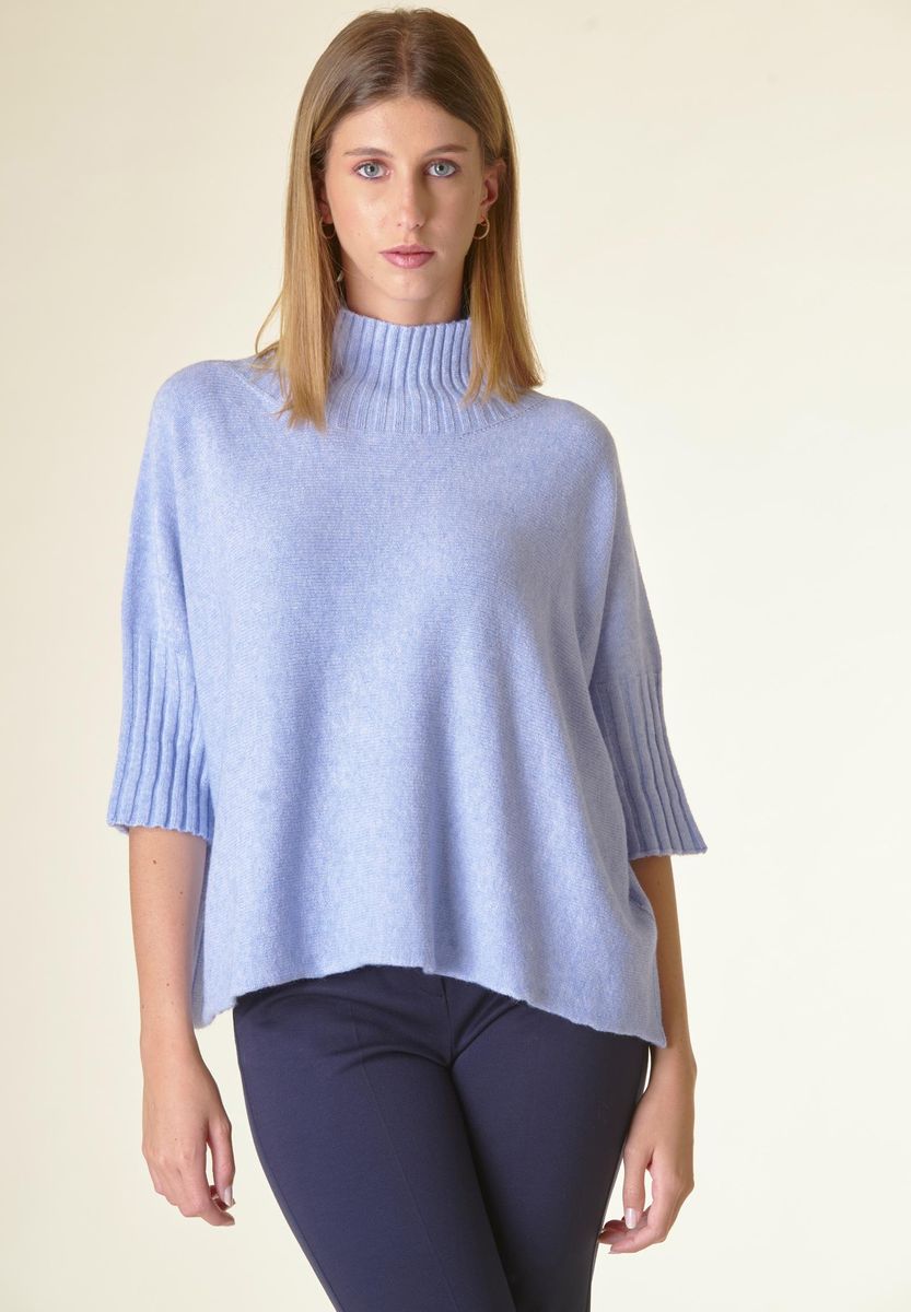 Lupetto azzurro soft sacchetto maniche 3/4