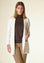 Cardigan panna sciallato tasconi soft-Angelico