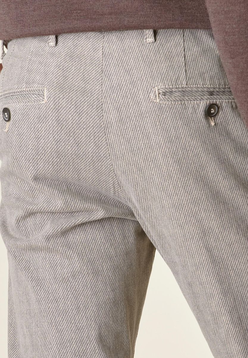 Pantalone sabbia motivo diagonale tc slim