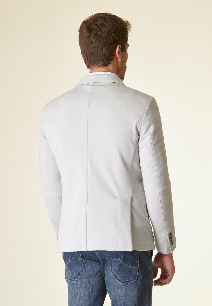 Giacca grigia panno jersey slim