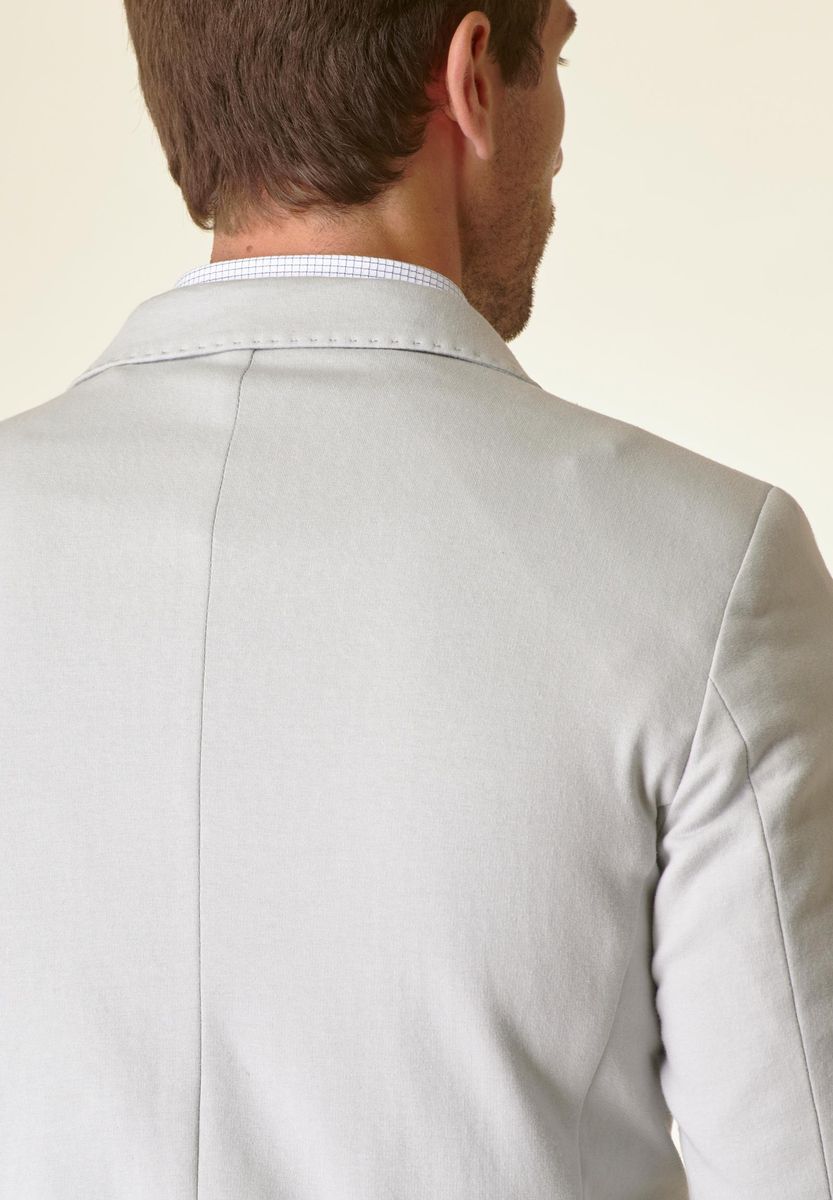 Giacca grigia panno jersey slim