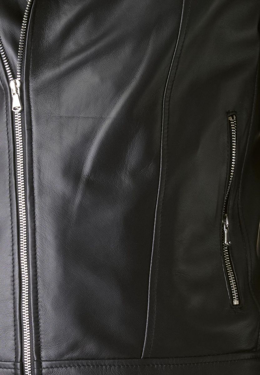 Giubbotto Chiodo nero biker nappa Angelico 5