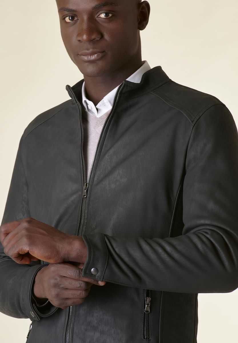 Korean Padded Black Nappa Jacket Angelico 2