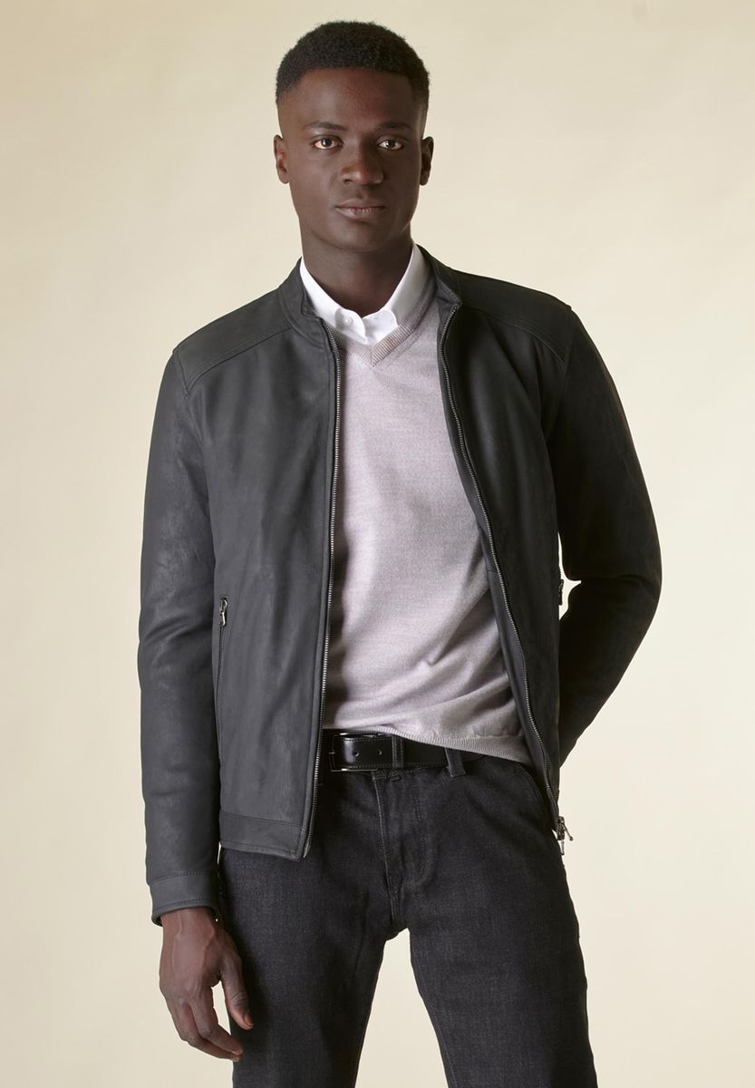 Korean Padded Black Nappa Jacket Angelico 4