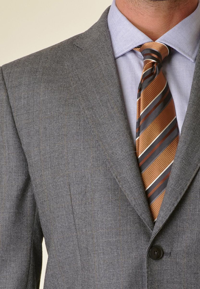Abito grigio principe Galles lana-cashmere custom