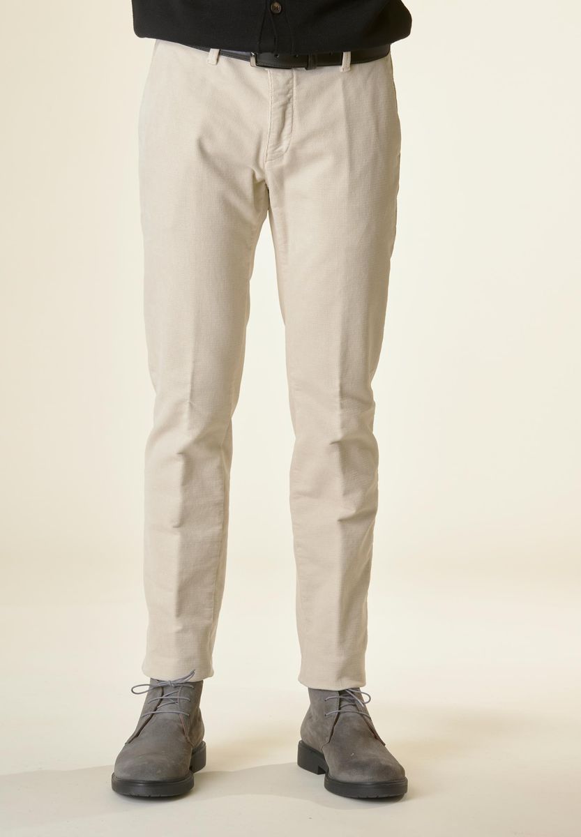 Schmale, strukturierte Moleskin-Hose Angelico 1