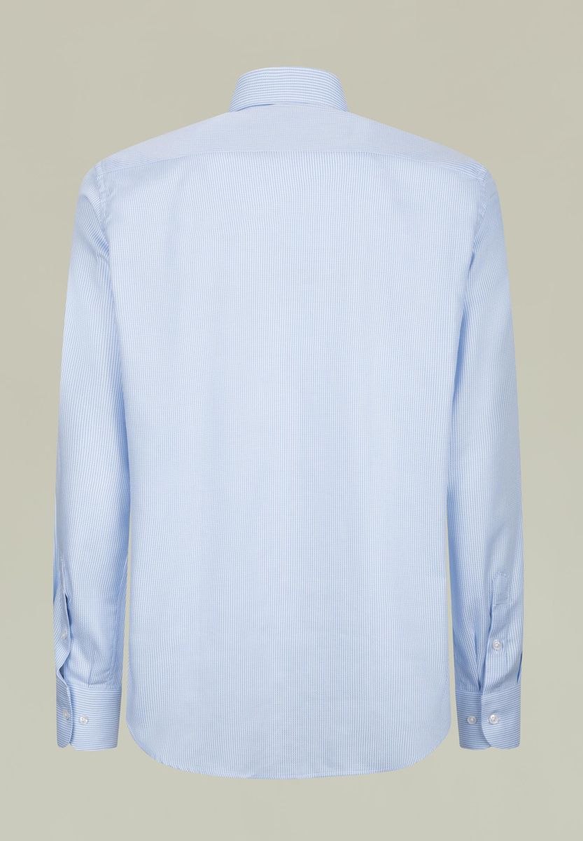 Camicia azzurra armatura quadretto francese