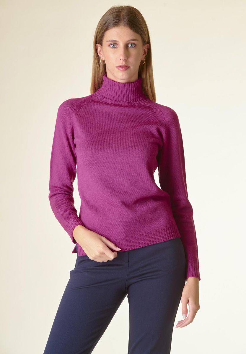 Dolcevita ciclamino merino Lana Gatto