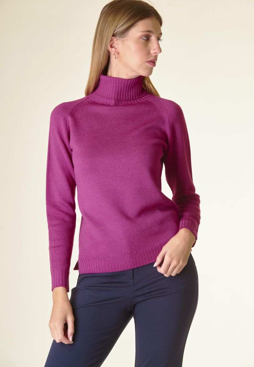 Dolcevita ciclamino merino Lana Gatto