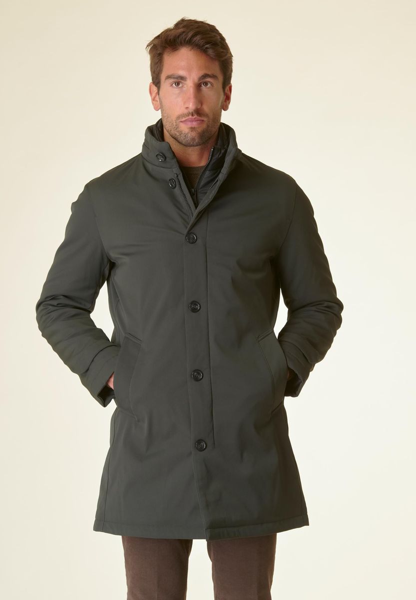 Cappotto verdone tecnico pettorina collo in piedi-Angelico