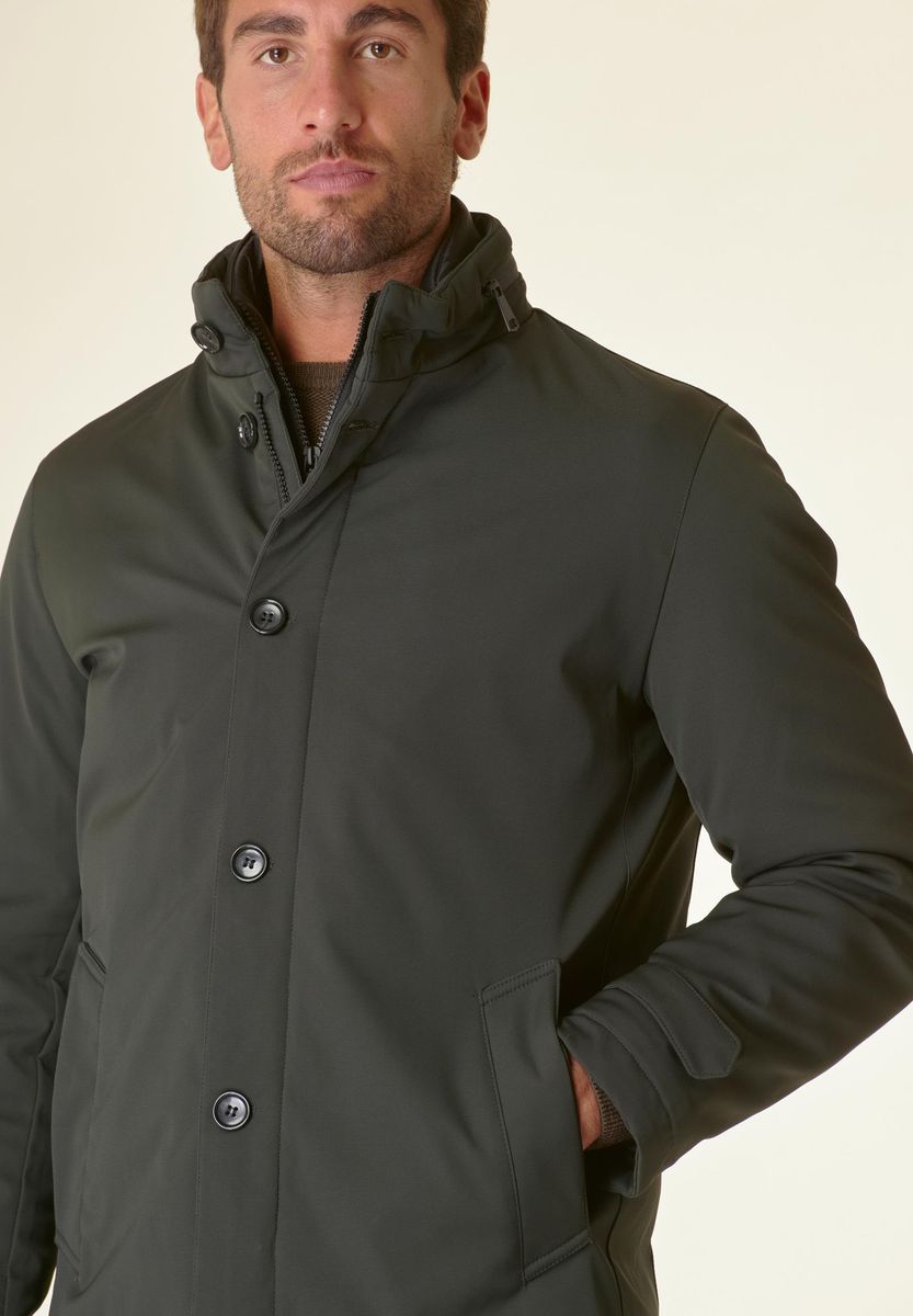 Cappotto verdone tecnico pettorina collo in piedi-Angelico