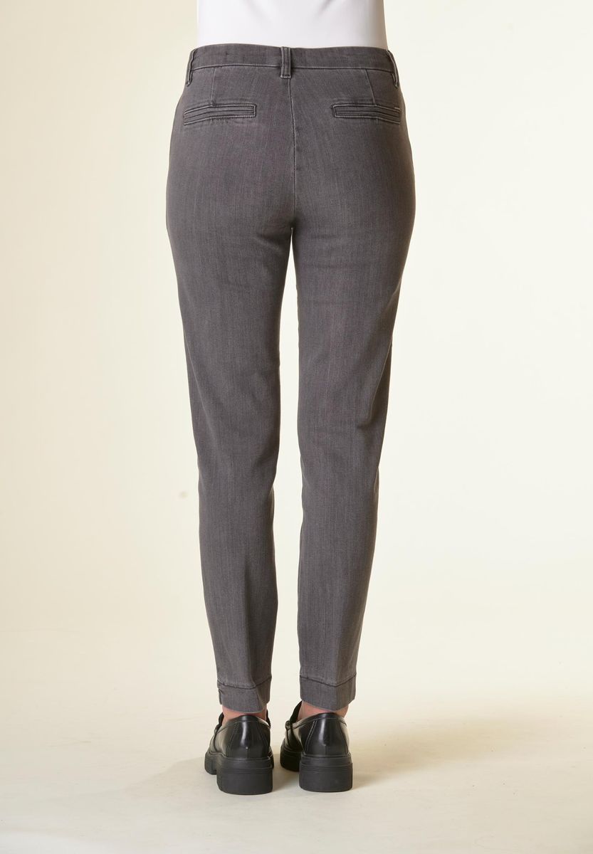 Jeans grigio sigaretta tasche america-Angelico