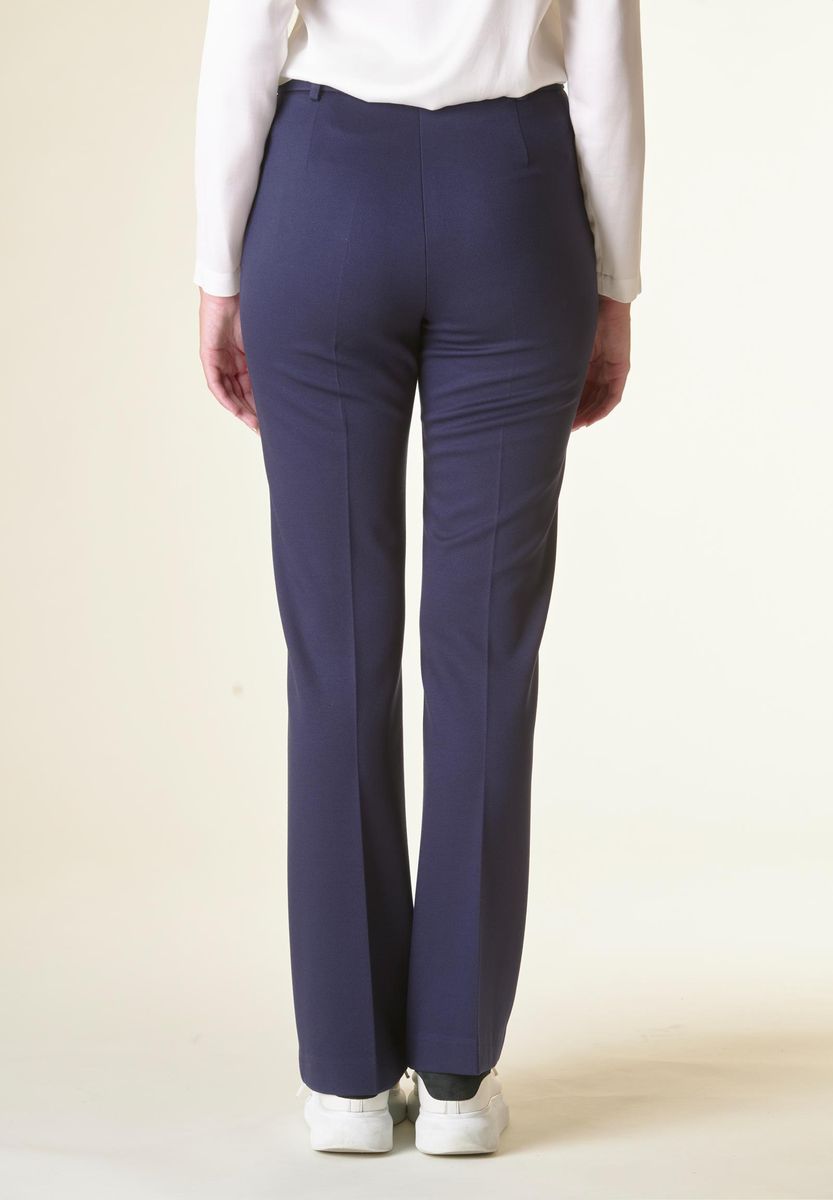 Pantalone blu zampa twill