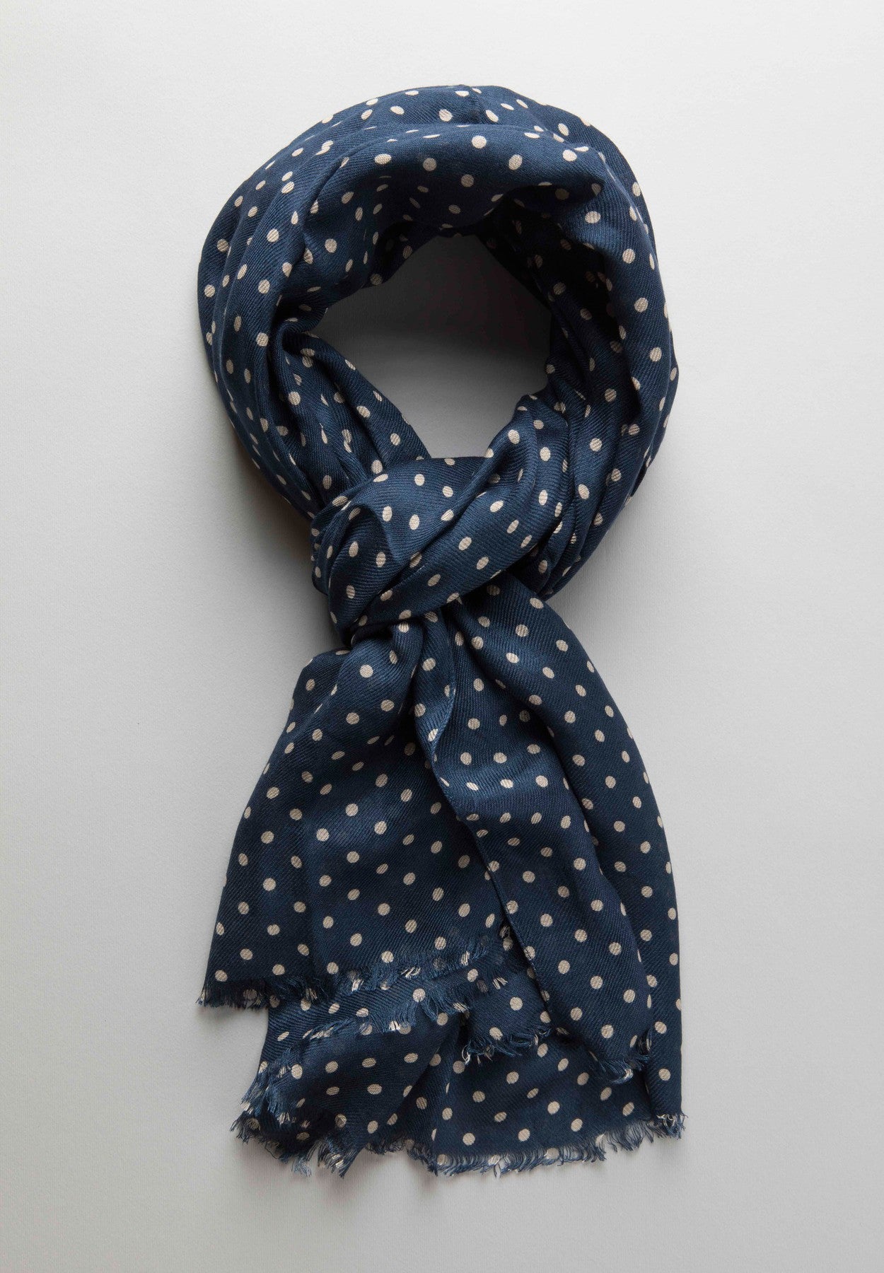 Sciarpa blu pois bianchi modal-Angelico