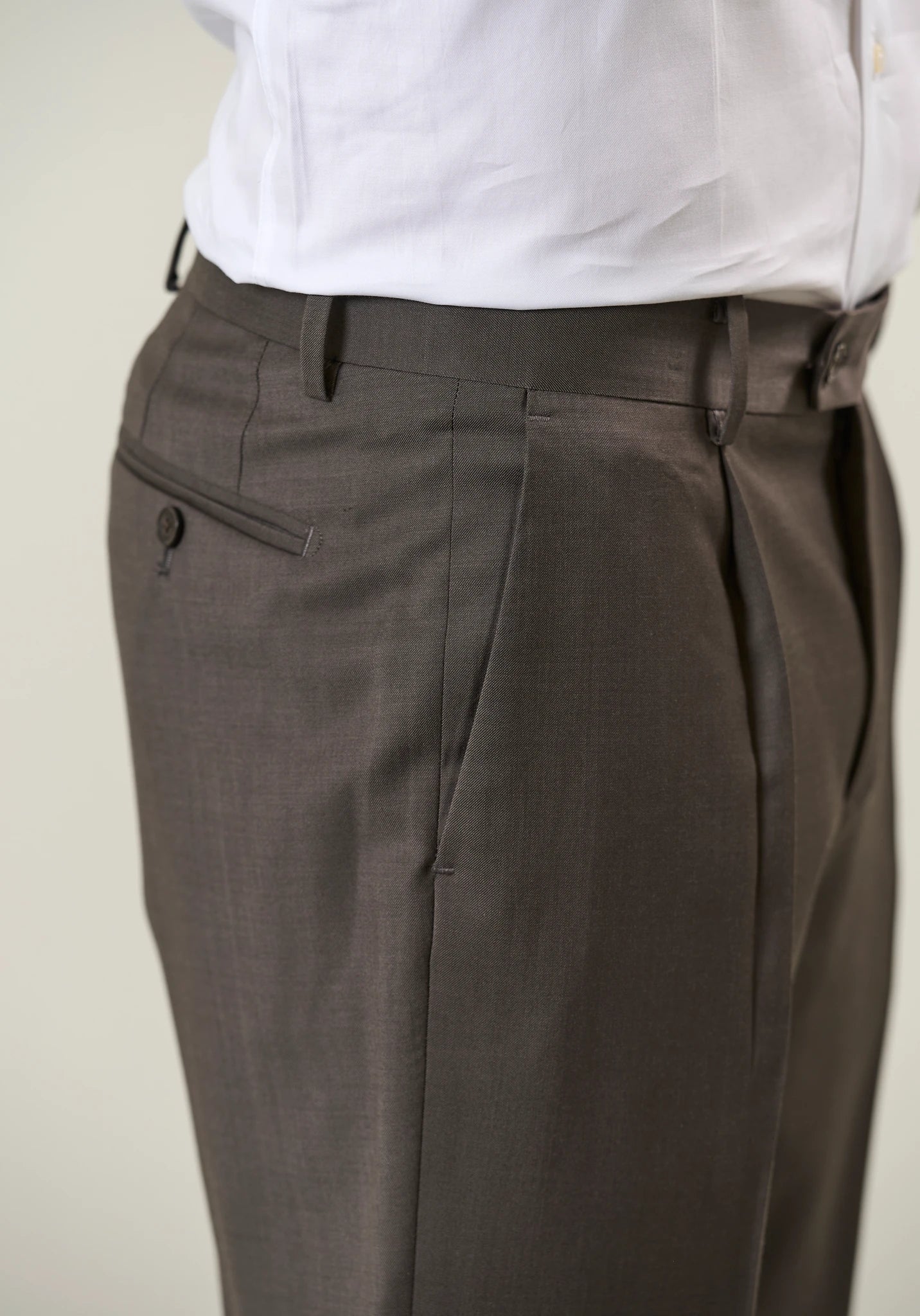 Abito marrone doppiopetto lana 110's custom fit Angelico 7