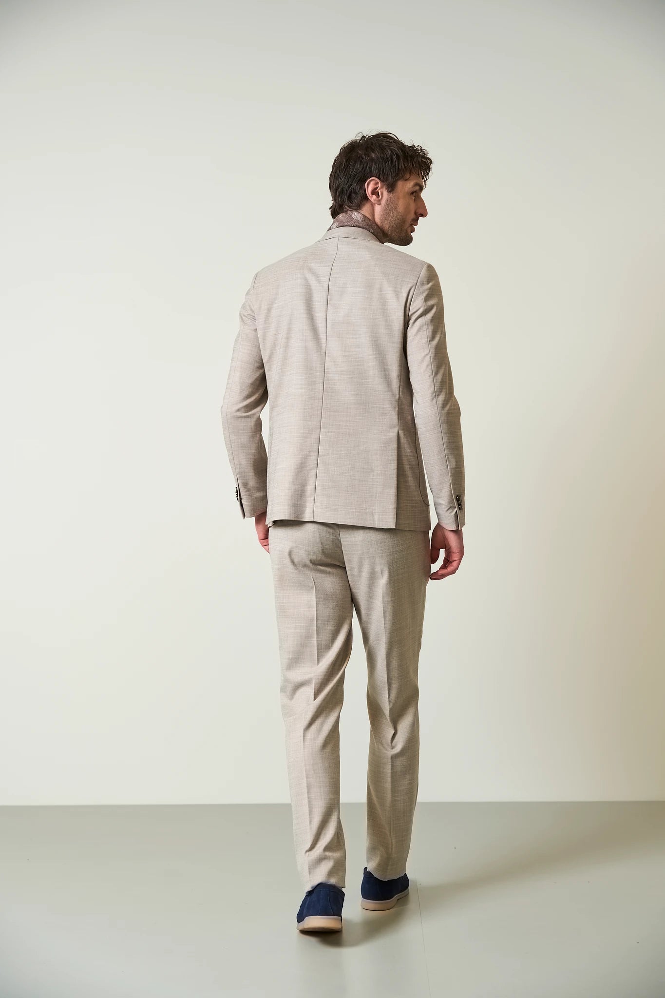 Abito beige effetto grisaglia custom fit Angelico 7