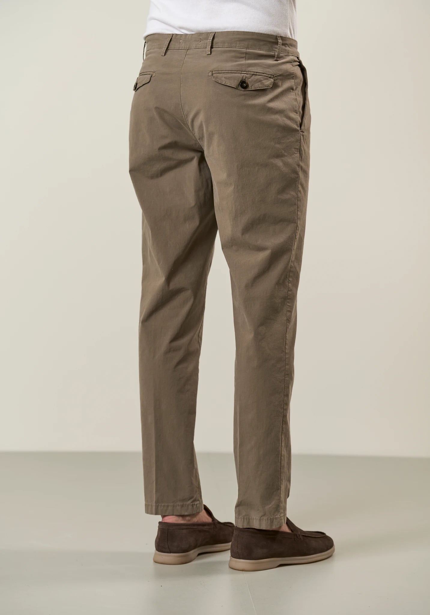 Pantalone fango doppia pinces cotone stretch regular fit Angelico 4