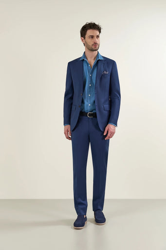 Sallia blue 110's custom fit wool suit