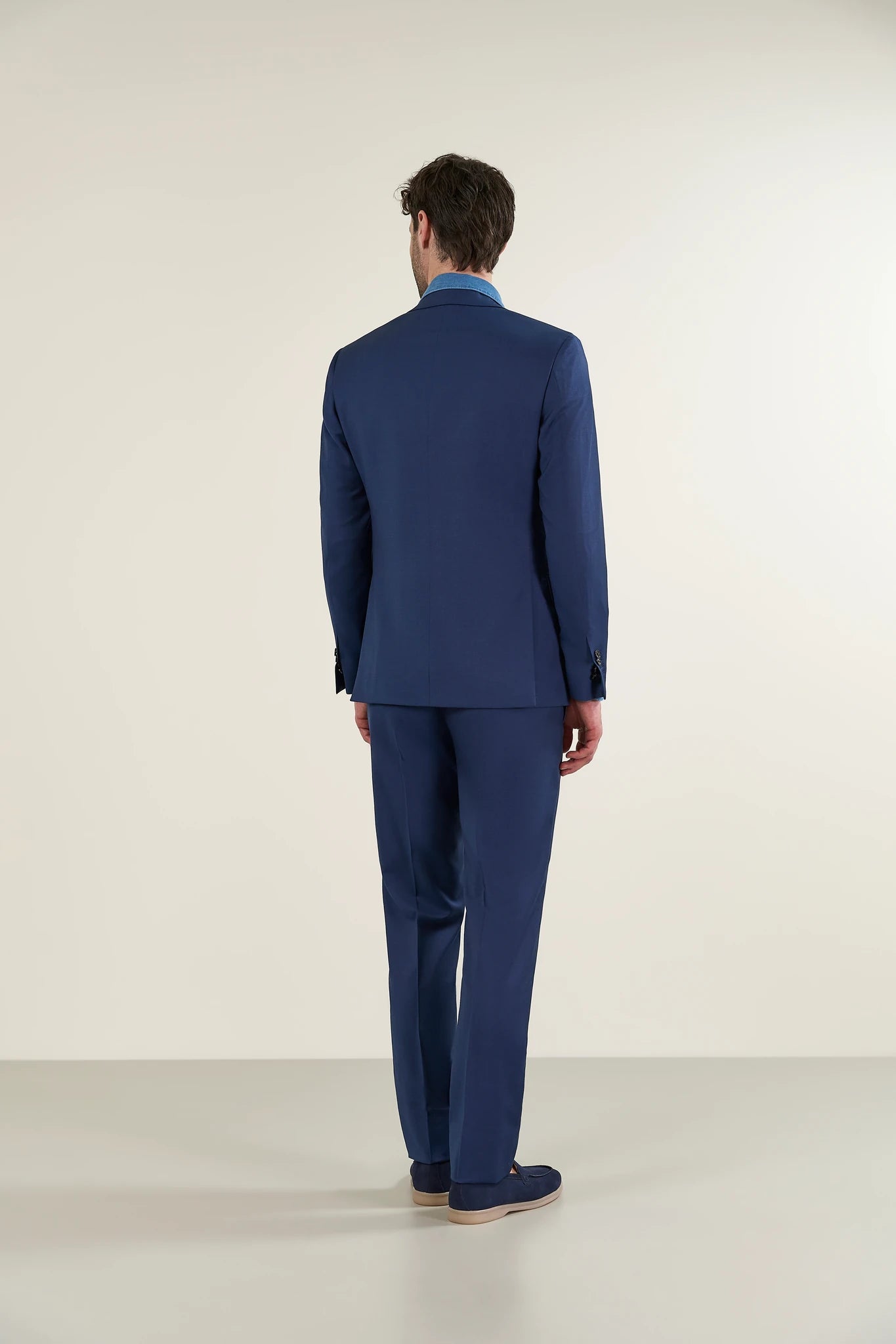 Sallia blauer Wollanzug aus 110er-Stahl, maßgeschneidert Angelico 8